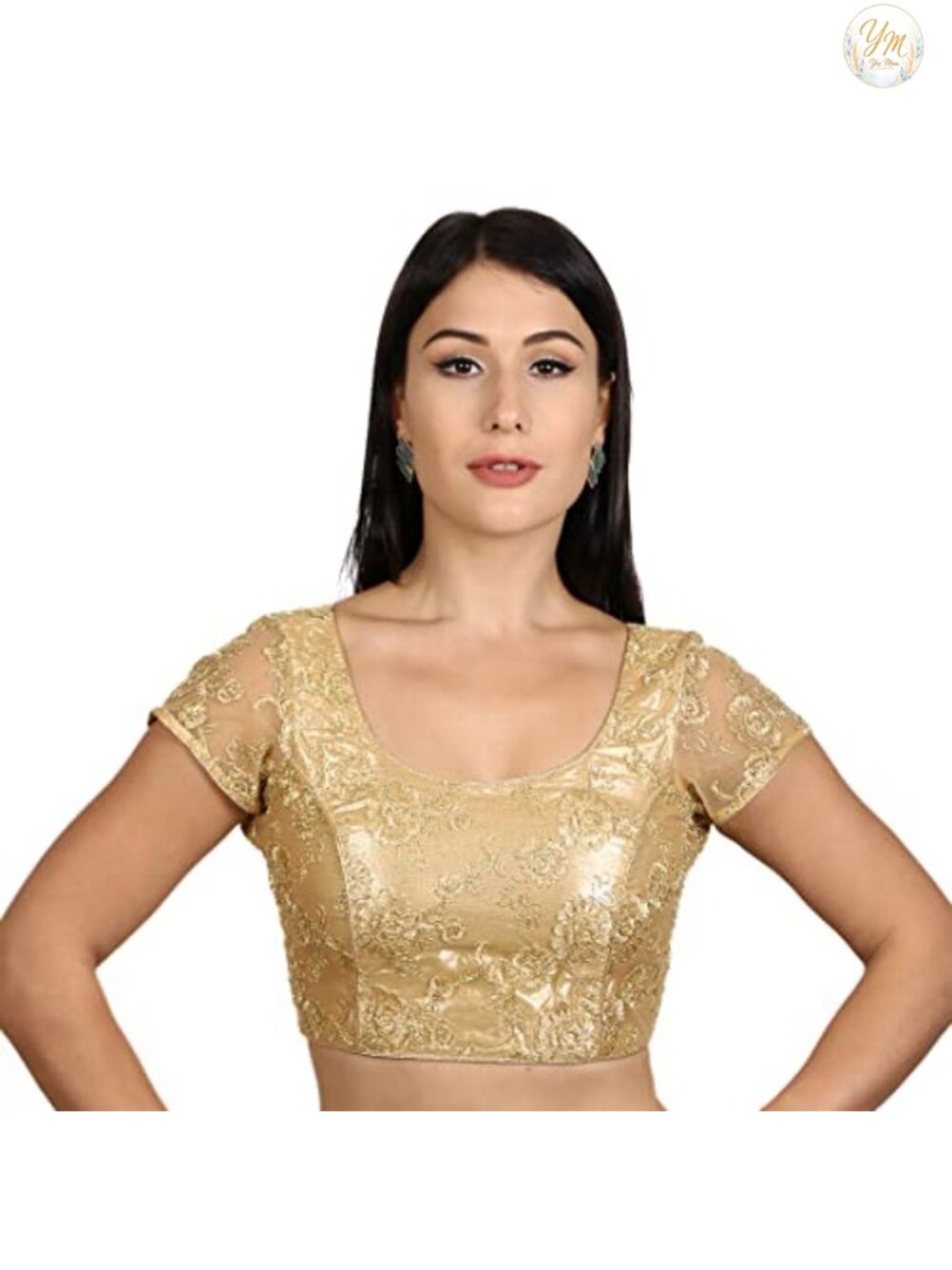 Indian Choli Saree Blouse Readymade Designer Crop Top Gota Patti Gota Patti
